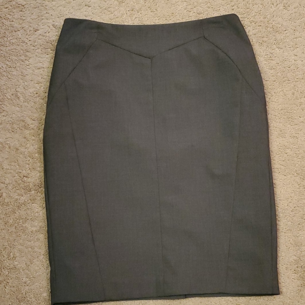 Gray Pencil Skirt